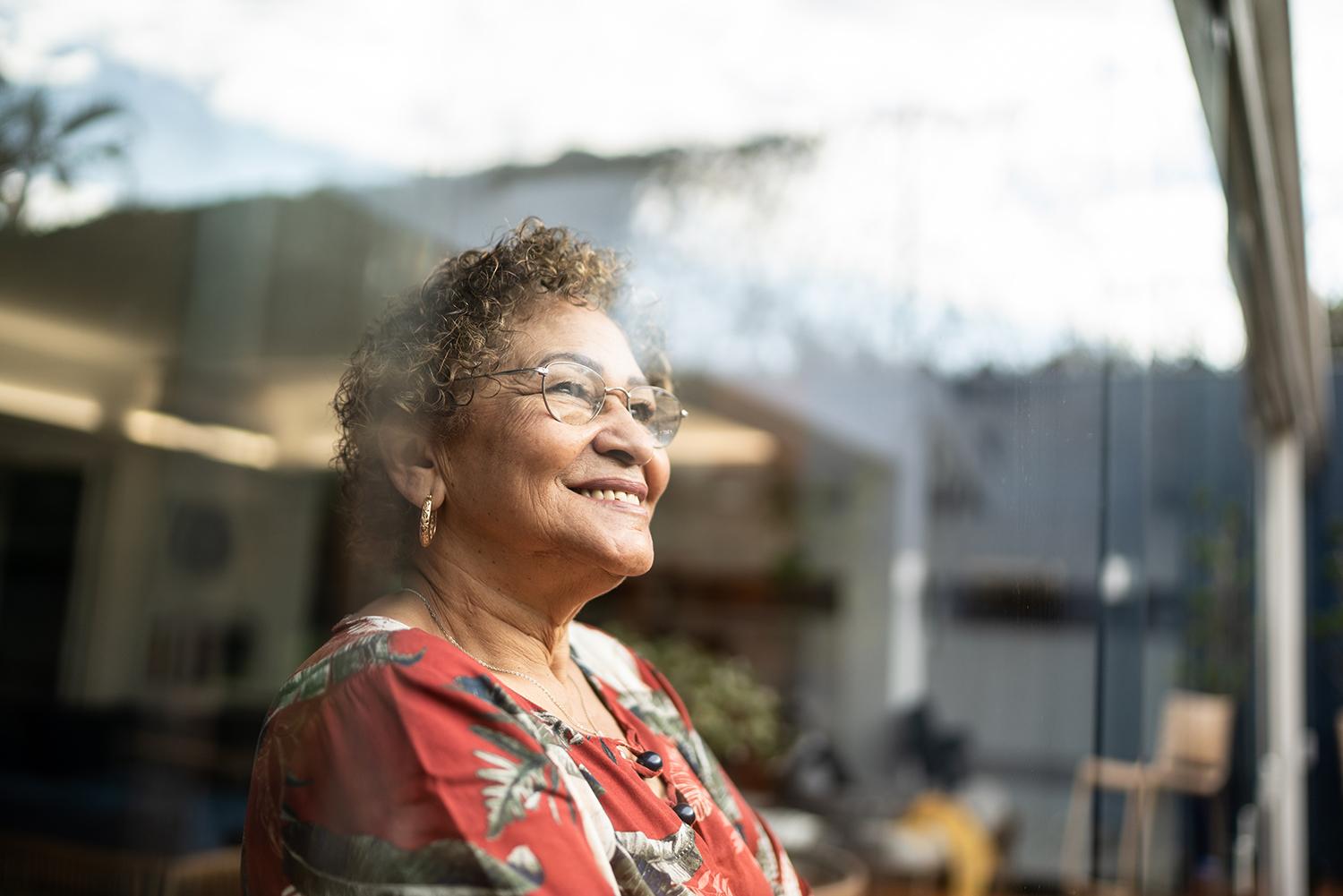 Senior enjoying peace of mind in Dubai