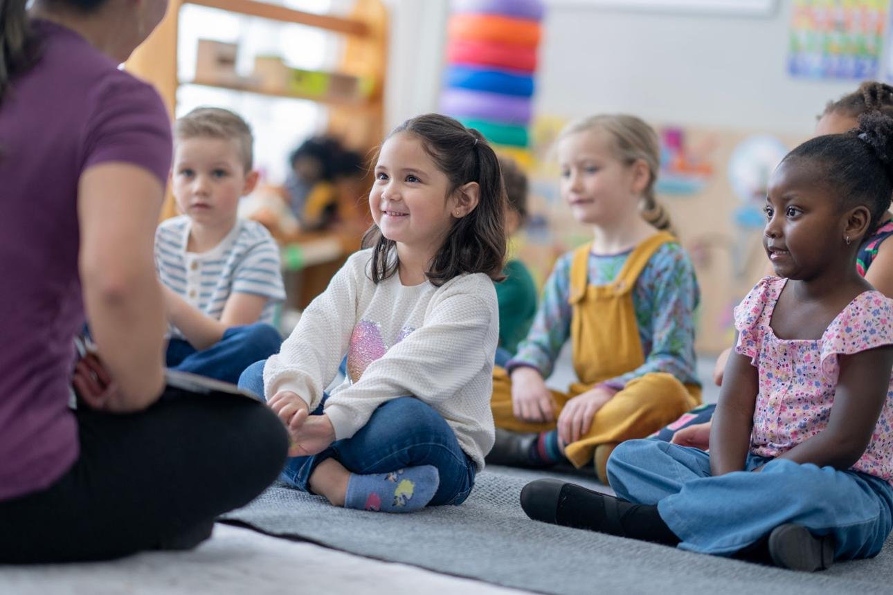 Children playing together to develop social skills